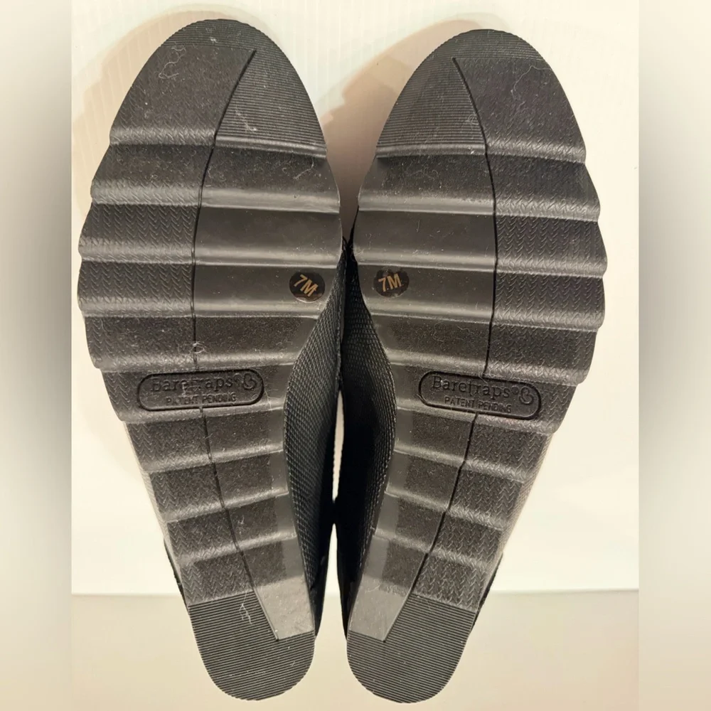 Baretraps Posture Women’s Black Wedge Slip-On Shoes Size, Size 7